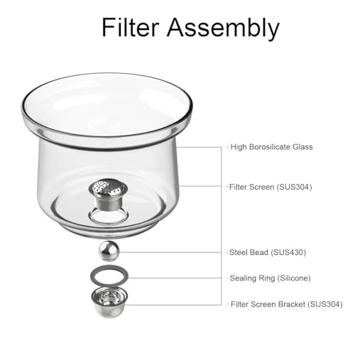 Tetera de vidrio de alto borosilicato con soporte y tapa para té en hojas 5