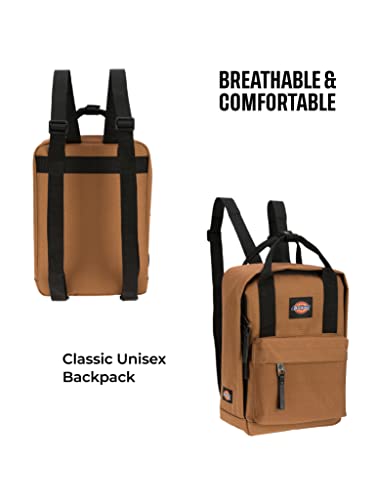Image of Dickies Brooklyn Mini Backpack, Small Backpack Purse for Men and Women, Travel Shoulder Book Bag (Brown Duck)