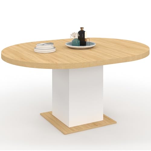 IDMarket: Mesa de comedor extensible redonda