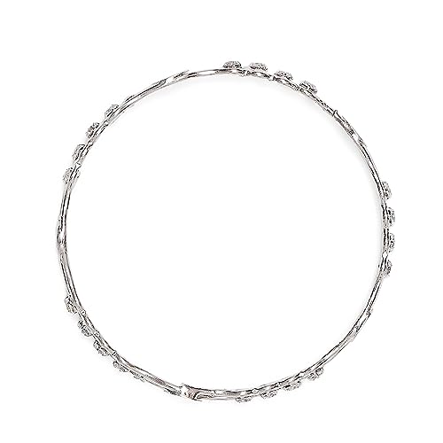 Rose Gold-Plated American Diamond Temple Coin Bangles Set (Silver)