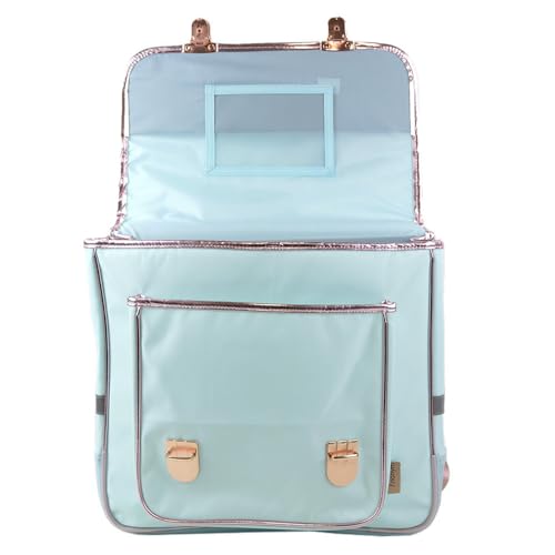 Cartable Papillons 38 cm vert pastel ANONYM à 2 compartiments - 5