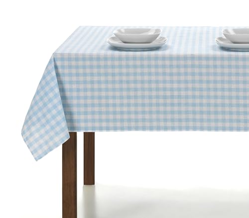 LAN&LAN - Nappe Rectangulaire Lavable en Polycoton, Nappes à Carreux pour L'intérieur et...