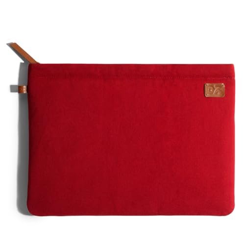 Image of DailyObjects Solid Skipper Sleeve | Stylish Durable Poly Cotton Canvas Material for Laptops & iPads | Zip Closure & Soft Cotton Inner Lining with Printed Slip Pockets
