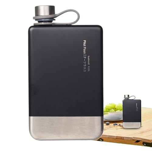 Frasco Metálico | Frascos Delgados A Prueba de Fugas,Botella De Agua Reutilizable De Acero Inoxidable Para Soda Café Refrescos Excursiones Camping Bebidas Al Aire Libre