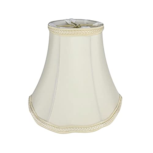 Image of Royal Designs, Inc. Scalloped Bell Designer Lamp Shade, Round Clip Fitter, DSO-83RC-8EG, 4 x 8 x 7.25, Eggshell