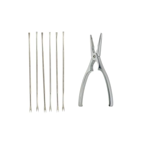 Fackelmann 9939550 Ensemble de 2 ustensiles de cuisine pour homards et crabes, curettes à crustacés, pince à homard, curette pince de crabe, Zinc, Acier...