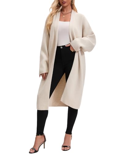 Womens Long Cardigan Sweaters Chunky Open Front Oversized Slouchy Knit 2025 Fall Trendy Jackets