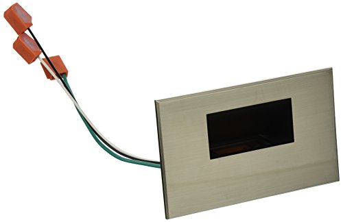LEDme Horizontal Amber Step and Wall Light in Brushed Nickel