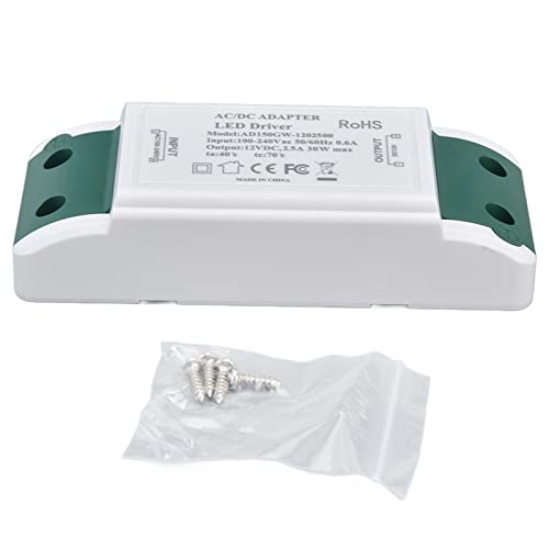 Controlador LED 12V 30W 2.5A transformador de luz LED para lámpara DIY y decoración