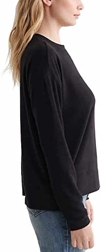 Lucky Brand Womens Long Sleeves Cozy Crewneck Sweatshirt American Navy #TOP1