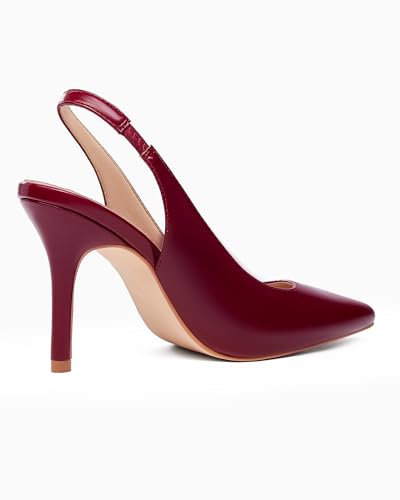 Image of Womens Slingback High Heels Pointed Toe Slip On Dress Shoes | Closed Toe,Stiletto Heels,Women's Pumps,Dressy Casual,Party,Wedding,Prom,Work Shoes,Going Out