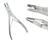 VR Instrument Supply Ruskin Bone Nibblers Straight Veterinary Rongeur German Stainless Steel 7.5 Inches