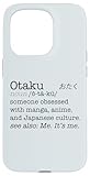 Otaku Diccionario Definición Anime Manga Japón Meme ON Back Carcasa para iPhone 15 Pro
