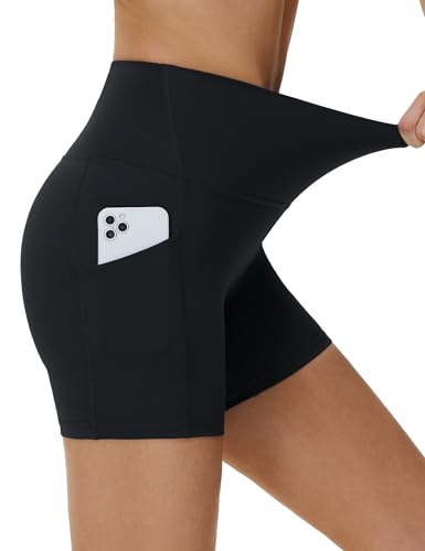 THE GYM PEOPLE Women's High Waist Yoga Shorts 5