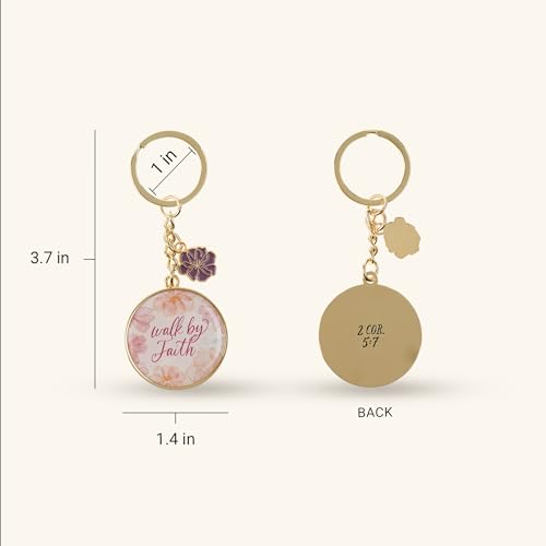 Image of Christian Art Gifts Inspirational Scripture Keychains with Charms for Women: Encouraging Bible Verses, Novelty Key Rings