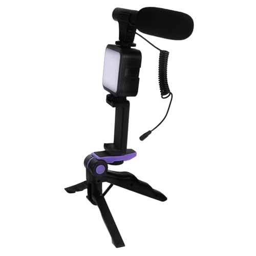 Kit de fotografía COLLBATH con luz y micrófono para creadores de contenido