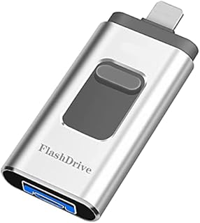 Sundeau USB Flash Drive, 64G Memory Stick External Storage Thumb Drive for i-Phone i-Pad Photo Stick Flash Drive External Storage Suitable for Any Model Computer, Mobile Phone, Tablet (Silver)