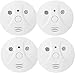 2 Pack Combination Smoke and Carbon Monoxide Detector Battery Operated, Travel Portable Photoelectric Fire&Co Alarm for Home, Kitchen