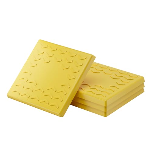 Wiltec steunplaten caravan set 4 stuks max. 250 kg draagkracht per plaat max. afmeting steunwiel 213 x 213 mm hoogwaardig HDPE-materiaal