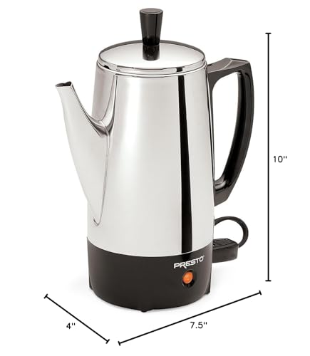 Presto 02822 6-Cup Stainless-Steel Coffee Percolator
