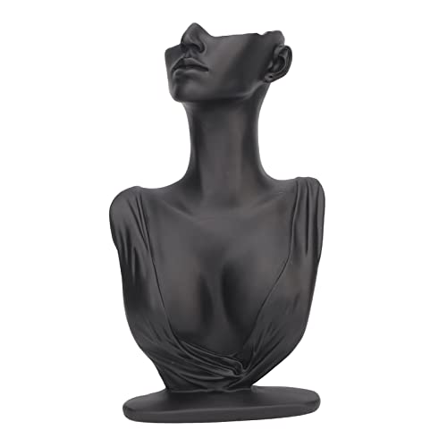 Présentoir à bijoux, support de boucles d'oreilles, présentoir de collier, Support De Mannequin De Boucles D'oreilles De Buste En Résine, Pour Montrer des...