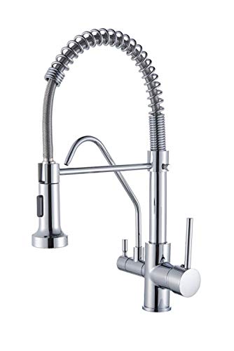 Robinetterie cuisine en laiton avec mitigeur de filtration durable