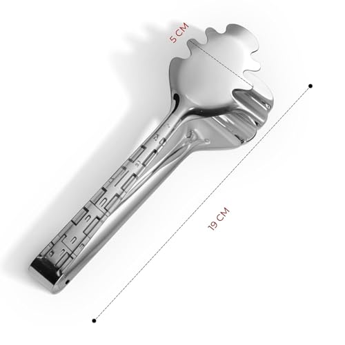 Image of Kitchen Expert Stainless Steel Utility Tong | Multipurpose Chimta /Pakkad for Salad Barbeque | Tong for Kitchen | Tong for, Frying Cooking & Serving | Utensil for Home, Hotel, Restaurant | 10 Inch