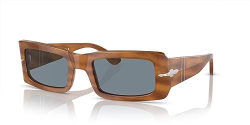 Image of Persol Unisex Sunglasses Black Frame, Green Lenses, 54MM
