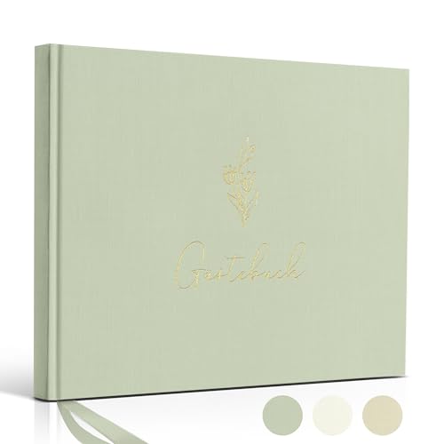 Hyggartn Gästebuch Hochzeit Gästebuch für Hochzeit, Geburtstag, Babyparty, Taufe - 100 blanko Seiten Grün - Hochzeitsbuch Hochzeitsgästebuch Hochzeitsalbum Gästebucher, Premium-Papier Hyggartn Gästebuch Hochzeit Gästebuch für Hochzeit, Geburtstag, Babyparty, Taufe - 100 blanko Seiten Grün - Hochzeitsbuch Hochzeitsgästebuch Hochzeitsalbum Gästebucher, Premium-Papier