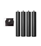 CAMBIA TUS MUEBLES CTM®Pack de 4 Patas Somier y Base Tapizada para Cama de Dormitorio Patas Cilíndricas Roscadas, Gris, (6X26 cm)