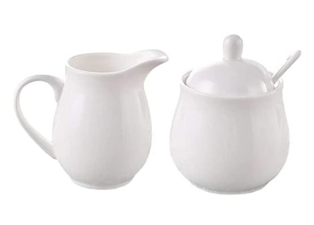 Jarra de leche de cerámica colorida, juego de azucarero, juego de servir café, jarra de crema y azucarero