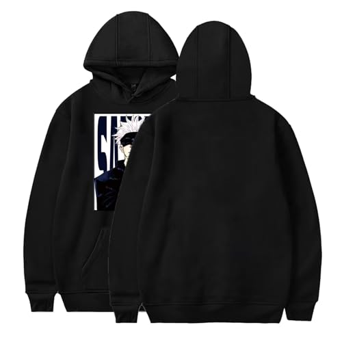 ACEFAST INC Cool Satoru Gojo Itadori Yuji Nobara Unisex Tops Harajuku Anime Unisex Hoodie Pullovers, Black 00, Large