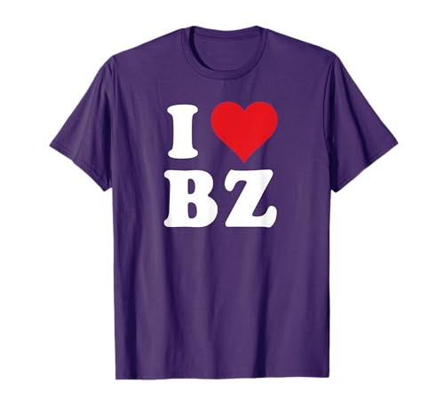 I Heart BZ Initials I Love B.Z. First And Last Name B Z T-Shirt