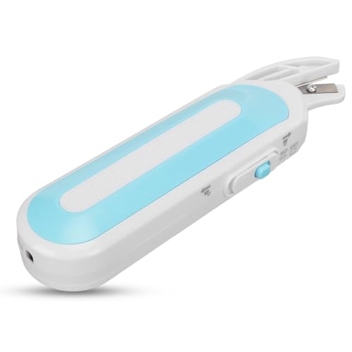 Ciseaux électriques sans fil 16,5 x 4 cm avec couvercle, poignée ergonomique, coupe-boîte en carton, ciseaux en tissu alimentés par batterie pour couper les travaux manuels