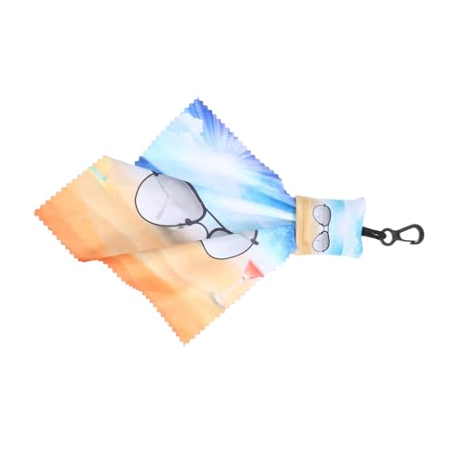 HOUDERCO 厚手のレンズワイプ付きメガネクリーナー。柔らかく丈夫。眼鏡、サングラス、カメラに使える多機能。コンパクトサイズで再利用可能。旅行にも便利。