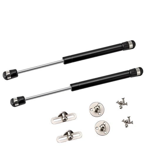 2 Pack Extended 10 inch Gas Prop Force 100N/22LB Gas Struts – Black Gas Springs/Window Lift and Lid Support/Gas Shocks for RV Bed Platform/Floor Hatch/Outdoor Bench/Cabinet/Tool Box