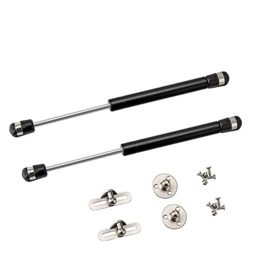 2 Pack Extended 10 inch Gas Prop Force 100N/22LB Gas Struts – Black Gas Springs/Window Lift and Lid Support/Gas Shocks for RV Bed Platform/Floor Hatch/Outdoor Bench/Cabinet/Tool Box