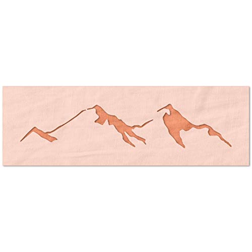 Stencil Stop Mountain Range Stencil - Reusable for DIY Projects, Painting, Drawing, Crafts - 14 Mil Mylar Plastic (24 x 5 inches)
