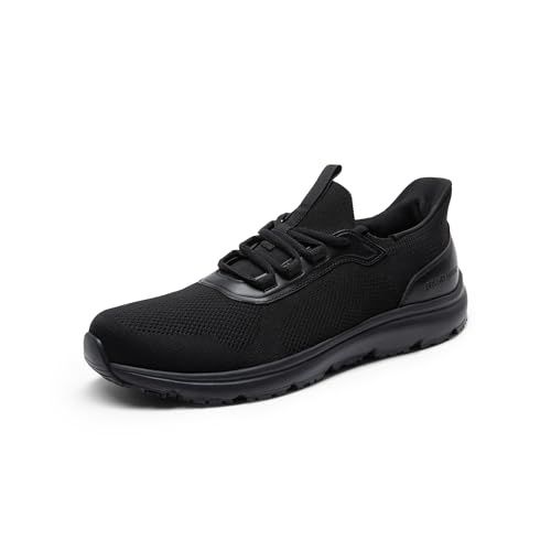 Image of Bruno Marc Men's Hands Free Non Slip Work Shoes, Water Resistance Restaurant Slip on Food Service Sneakers