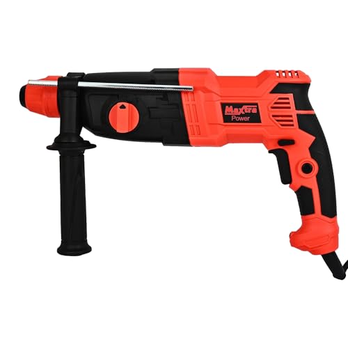 Image of MAXTRA Professional Grade Power Rotary Hammer Drill, 26 mm, 1600W, 3 Modes, with Drill Bits and Carrying Case