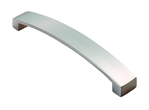 Image of KOOPLES HARDWARE Curva Bow Cabinet Handle Brushed Nickel Drawer Pull for Kitchen Bedroom Furniture (Satin Nickel, 160mm)