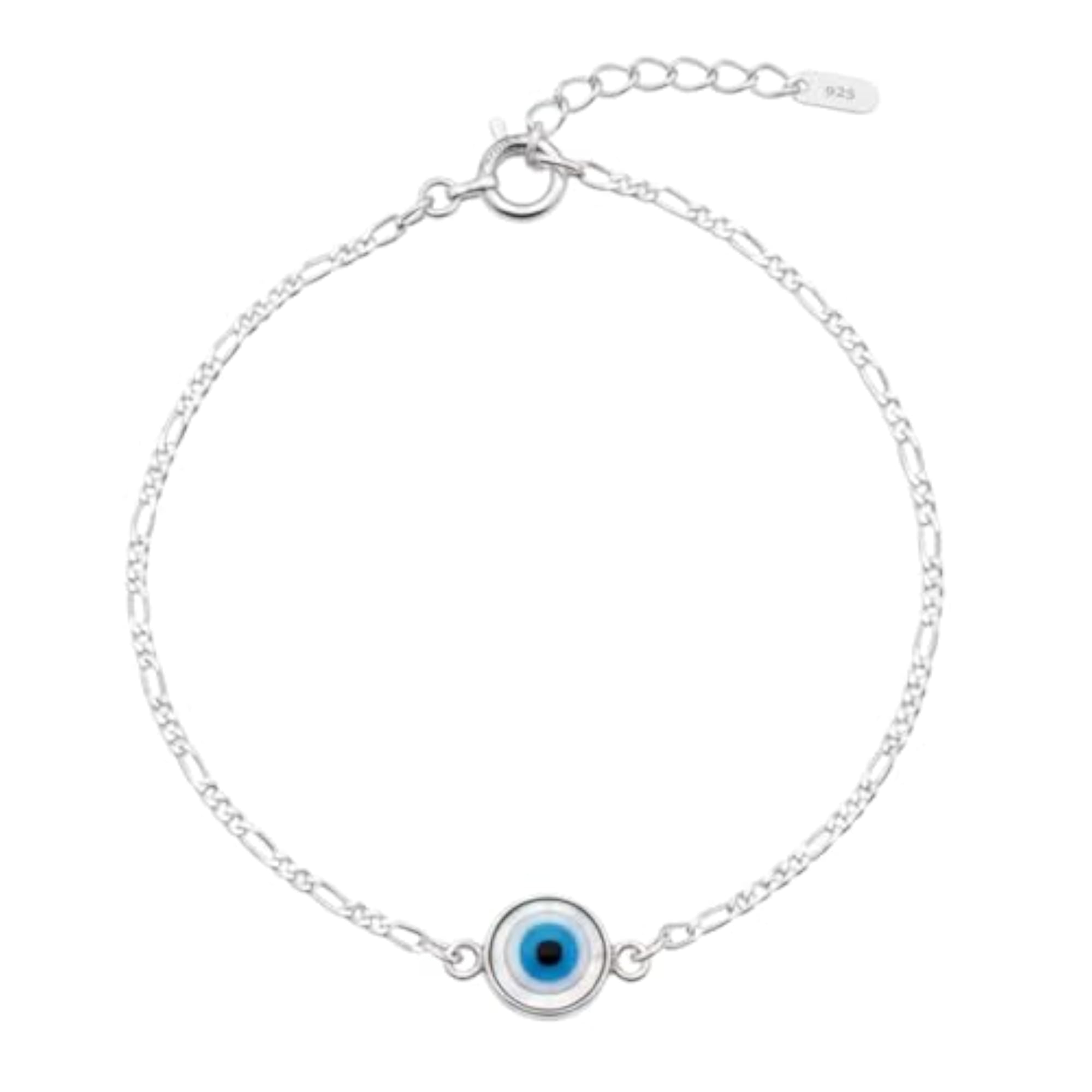 925 Sterling Silver Evil Eye Bracelet for Women