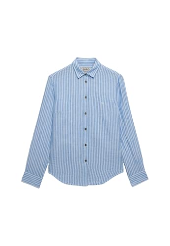 Chemise en lin slim Superdry Premium rayée bleu pour femme taille 40