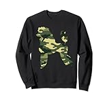 Caniche militar Camo hombres imprimir perro animal veterano regalo Sudadera