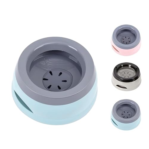 Ciotola d'acqua per cani, anti-fuoriuscita, portatile, da viaggio, per cani, a prova di schizzi, antiscivolo, per cani, gatti, veicoli trasportati (blu)