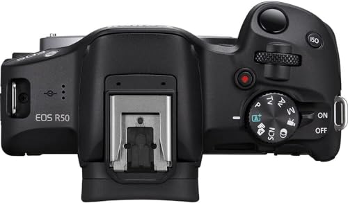 Image of Canon EOS R50 Mirrorless Vlogging Camera (Black) w /RF-S18-45mm F4.5-6.3 is STM Lens (Renewed) (Camera w /RF-S18-45mm Lens + Sunshine Pro Bundle)