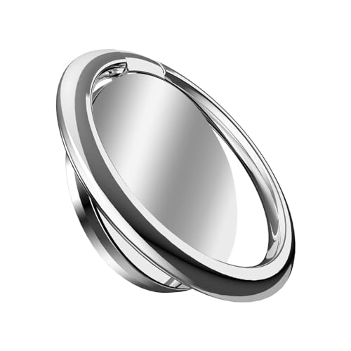 FIDAC スマホリング 携帯リング 薄型 360度回転 リングホルダー スマホスタンド機能 iPhone用リング ホールドリング (シルバー)