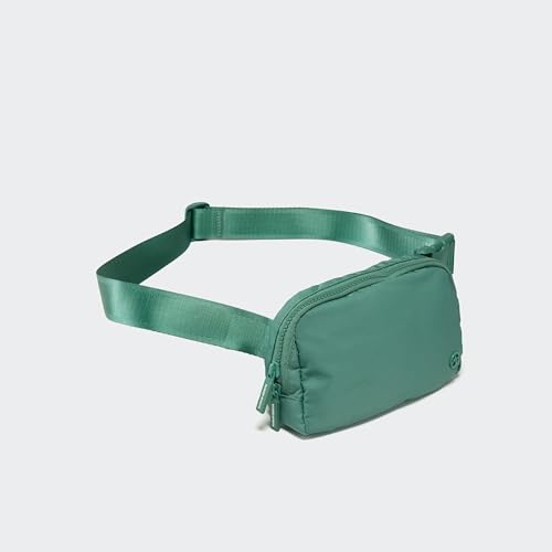 Image of Pander Two Way Zipper Fanny Pack Nylon Everywhere Belt Bag for Women, Water Repellent Waist Packs, Crossbody Bags with Adjustable Strap (Eucalyptus Green)