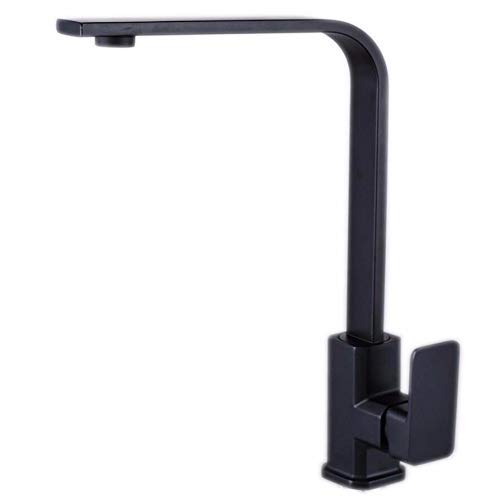 Robinet de cuisine noir avec douchette spray orientable eau chaude et froide - 2