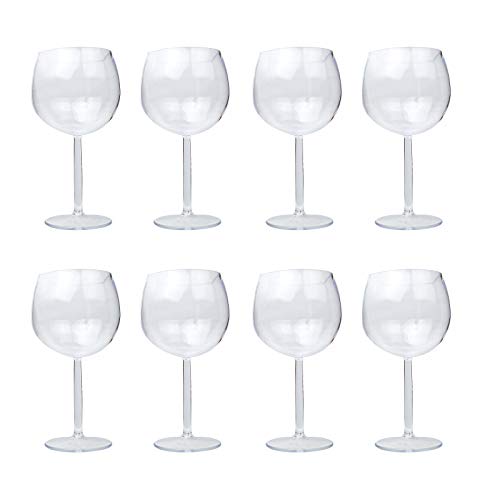 Gin Glasses Plastic Drinking G&T Tonic Cocktail Balloon Bar 600ml Wine Drinks (8)
